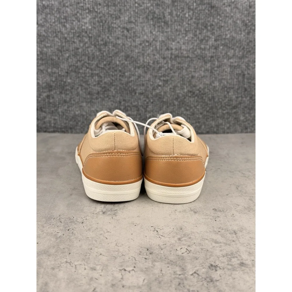 The Children's Place Kids Canvas Lace Up Sneakers Beige Tan Size 13 Little Kid